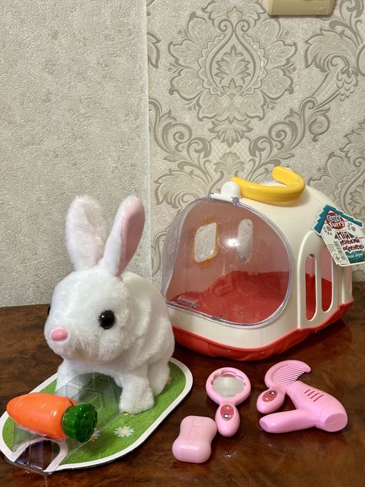 Інтерактивний кролик грумер в переносці . Ігровий набір кролик грумер