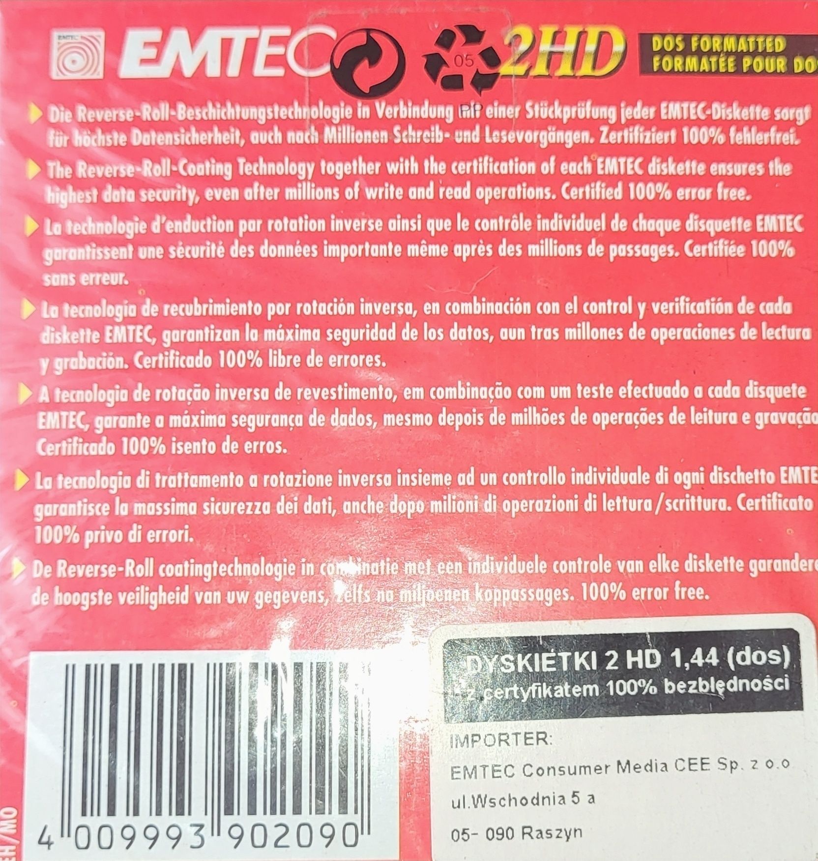 Dyskietki EMTEC 2hd Nówki