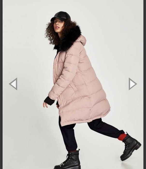 Пуховик пуффер пальто zara
