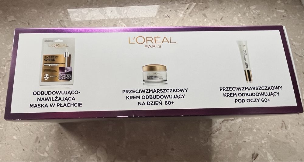 Zestaw kosmetykow L’Oreal Expert wieku 60+ 3 czesci