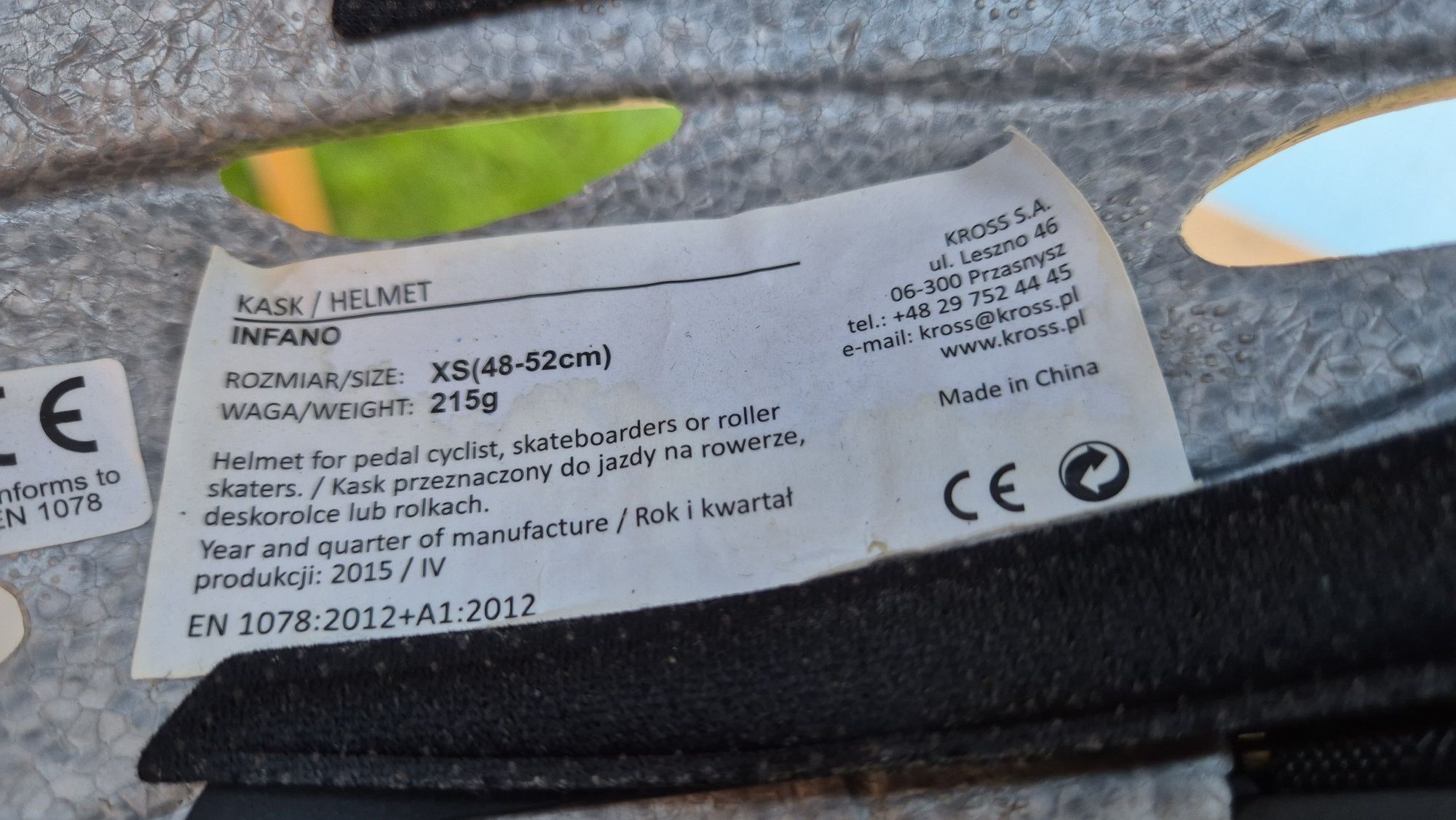 Kask rowerowy dziecięcy Kross XS