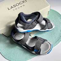 Летние кожаные босоножки сандалии lasocki для мальчика размер 33