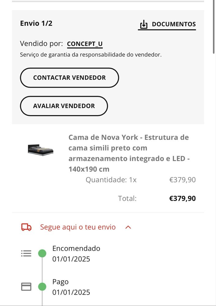 Pack Cama + colchão 140x190cm