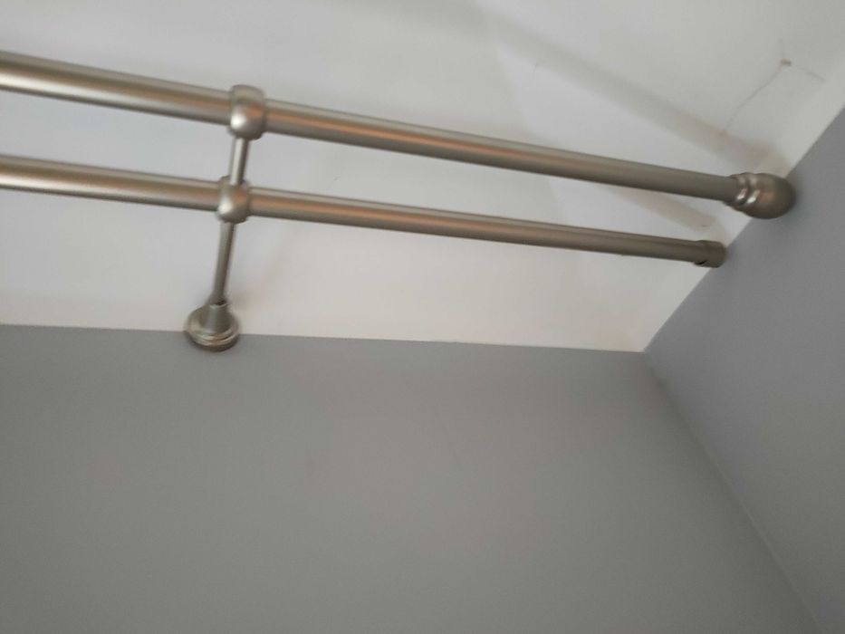 Karnisze podwójne satynowe