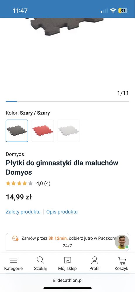 Puzzle piankowe do gimnastyki dla maluchów