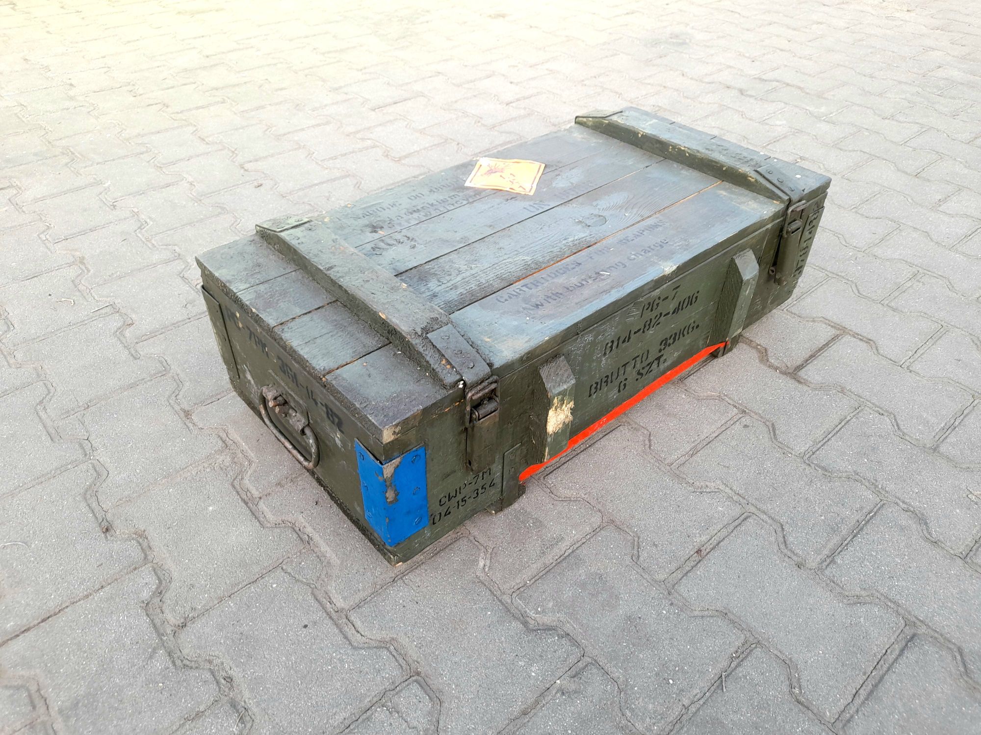 Skrzynia wojskowa PG-7 Drewniana