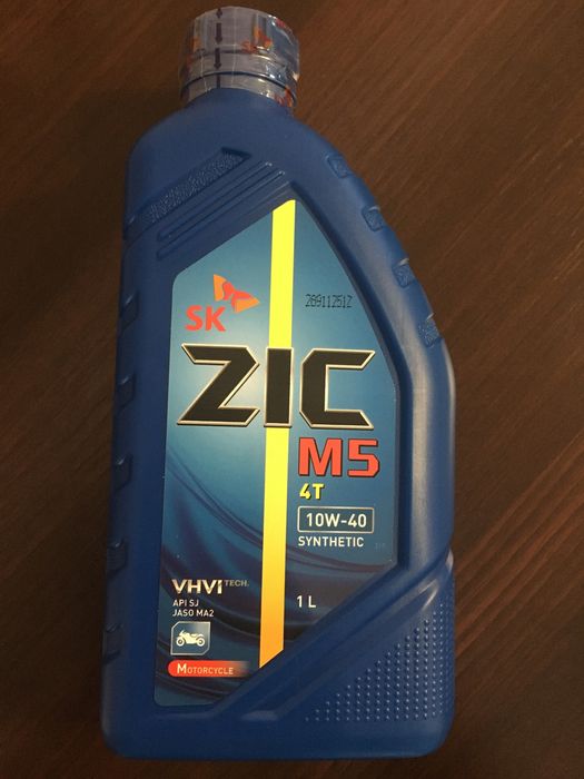 моторное масло полусинтетика ZIC M5 4T 10W-40.
