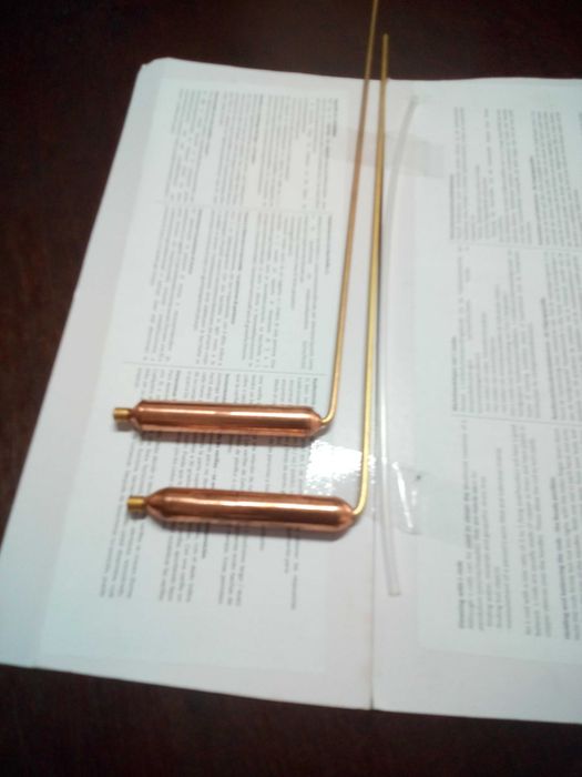 Dual Rod, Varas de Radiestesia em COBRE - Novas