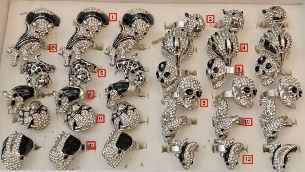 Zestaw 3 pierścieni, sygnet, pierścień x3