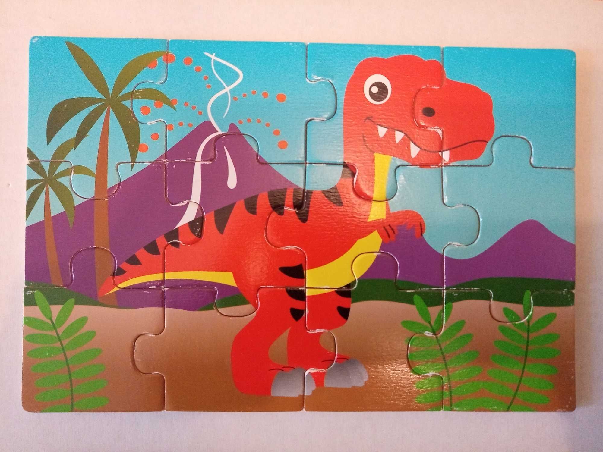 Puzzle z dinozaurami - 4 x 12 el.