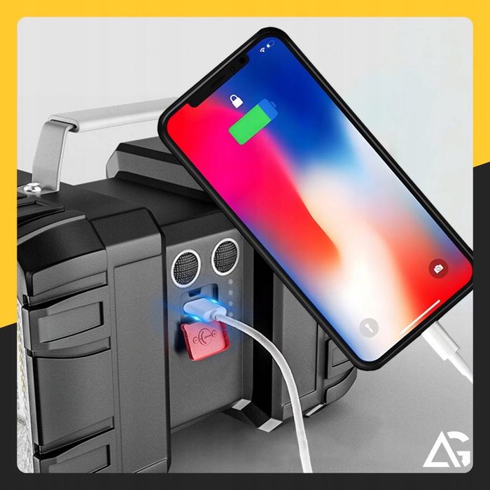 LATARKA LED Akumulatorowa Mocna Szperacz 7 TRYBÓW Powerbank CREE