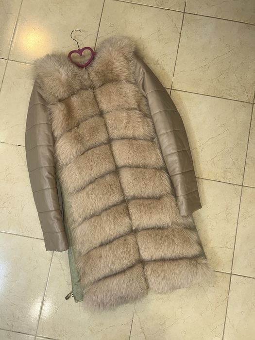 Меховая шубка песец шуба писец песцовая жилетка трансформер желетка