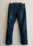Jeansy ZARA - 140 - ciemny denim - ozdobne przetarcia - Straight fit