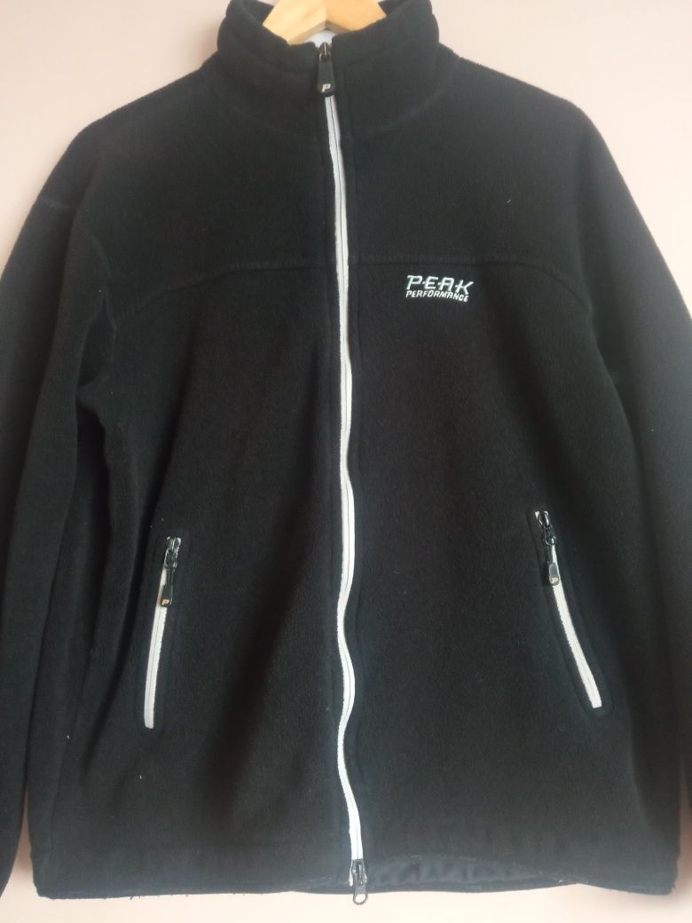Czarna rozpinana bluza polarowa Peak Performance