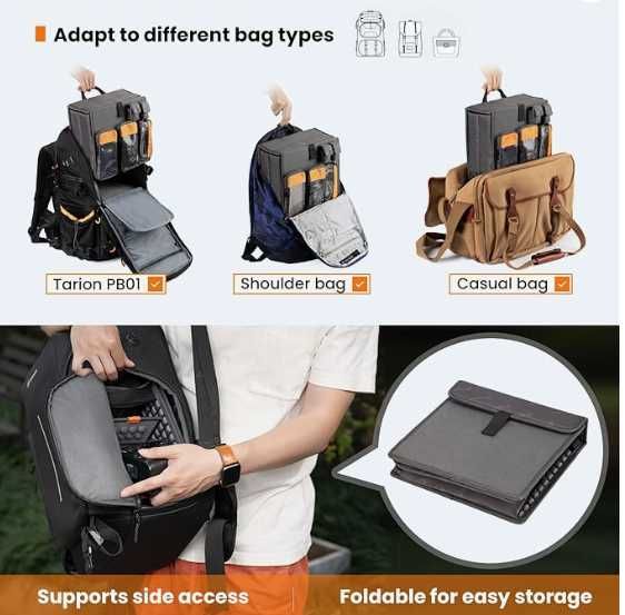 TARION ZONE Mochila para câmara bolsa para câmara de grande capacidade