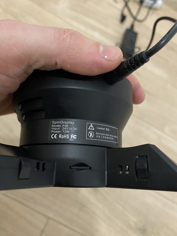 Wentylator z hologramem 3D 25.6 holograficzny projektor WIFI