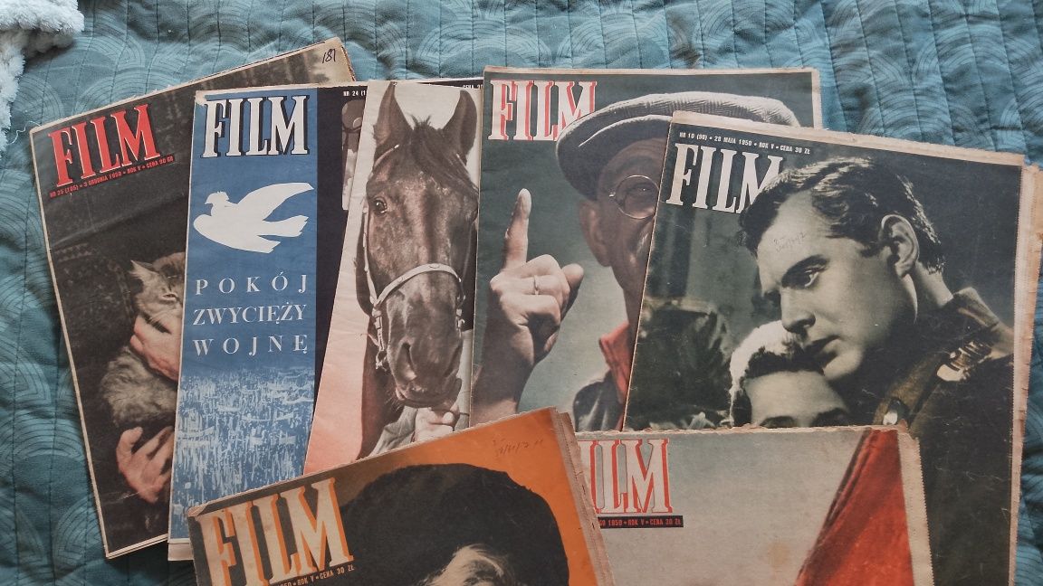 Gazety Film 1950 rok zestaw siedmiu gazet