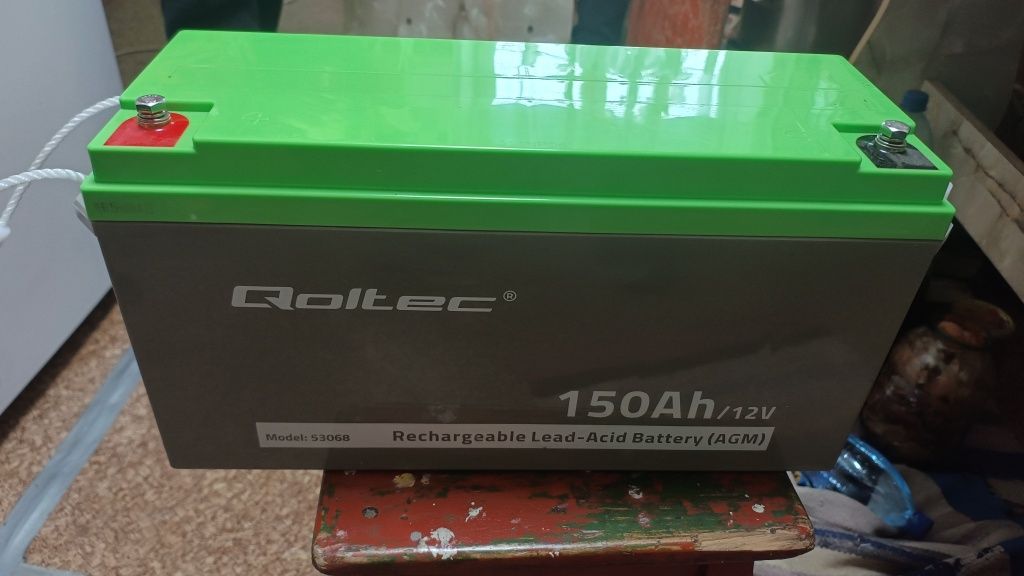 Акумулятор Qoltec 12V 150Ah agm модель 53068