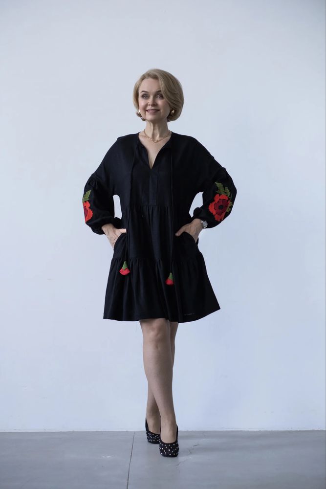 Лляна сукня вишиванка