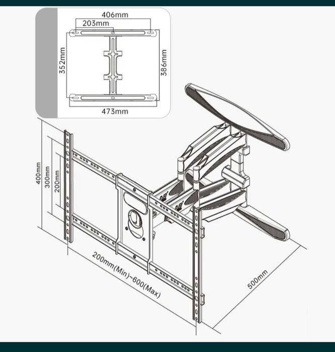 Кронштейн важких телевізорів крепление 55-85  стену s65 кріплення p65