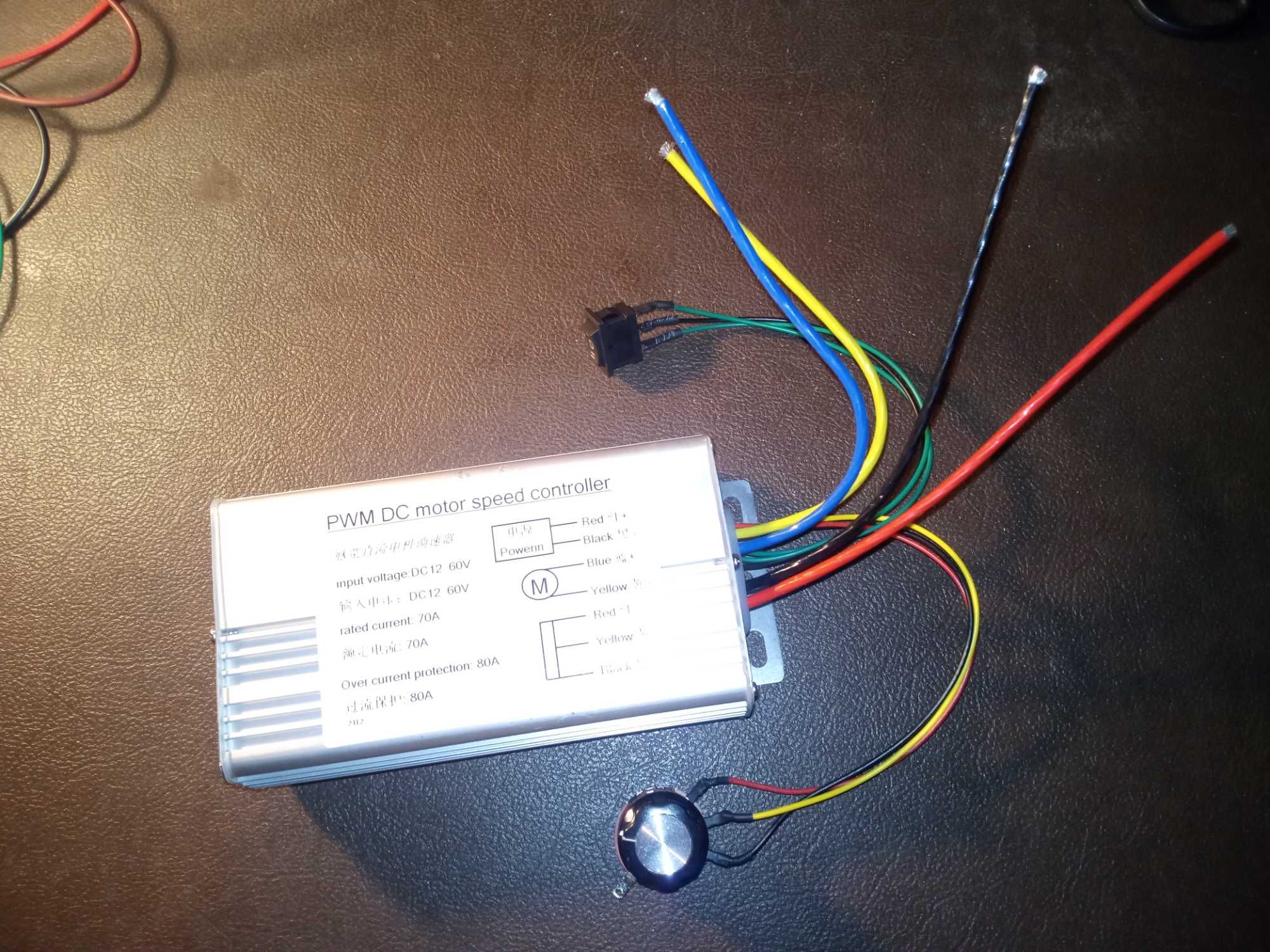 DC 12-60V 70A 4000W контроллер для коллекторного мотора 4кВт