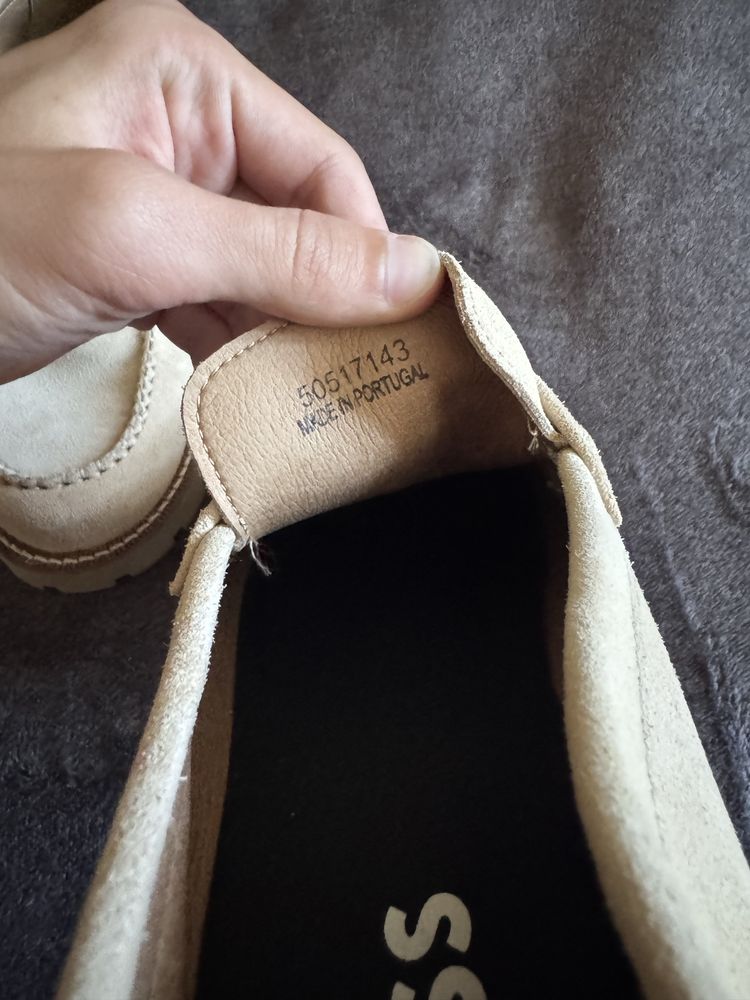 Boss suede loafers лофери чоловічі Hugo Boss