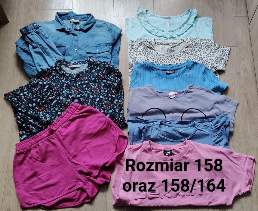 Zestaw ubranek dla dziewczynki koszulki, koszule, spodenki