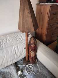 Lampa rzeźba drewno