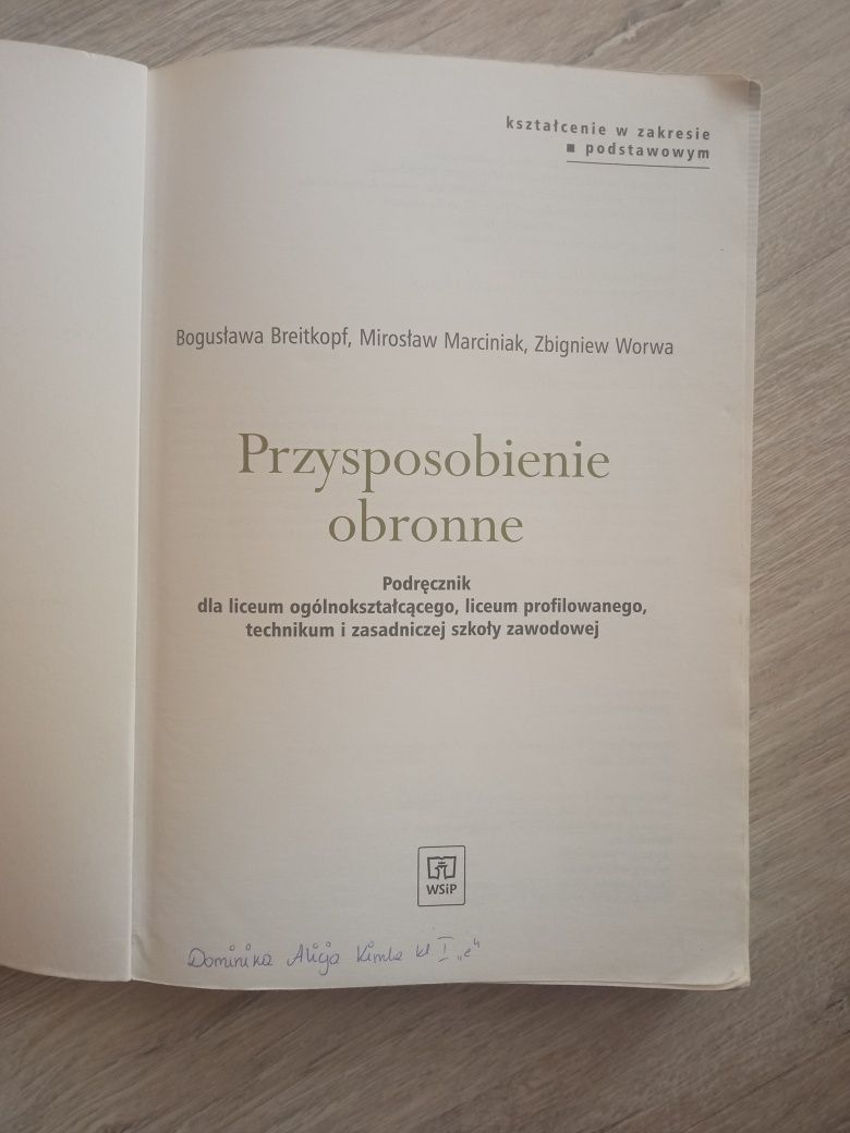 Przysposobienie obronne. Zakres podstawowy