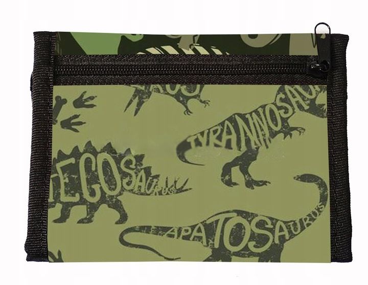 Komplet Saszetka + Portfel Dinozaury Moro T-rex Nerka Biodrowa