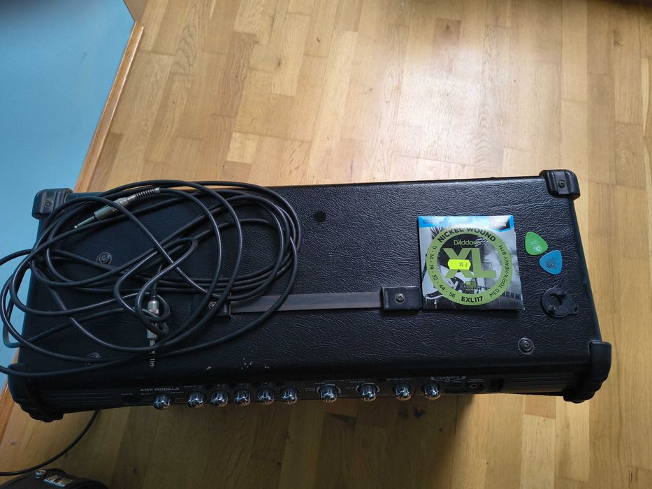Gitara elektryczna Mayones Flame oraz wzmacniacz LINE 6 Spider II