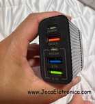 Carregador Rápido Telemóvel 3 USB / 2 PD 120W NOVO