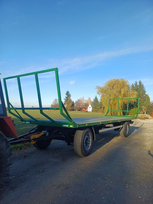 Przyczepa platforma laweta do słomy siana na bele baloty 14 t krone