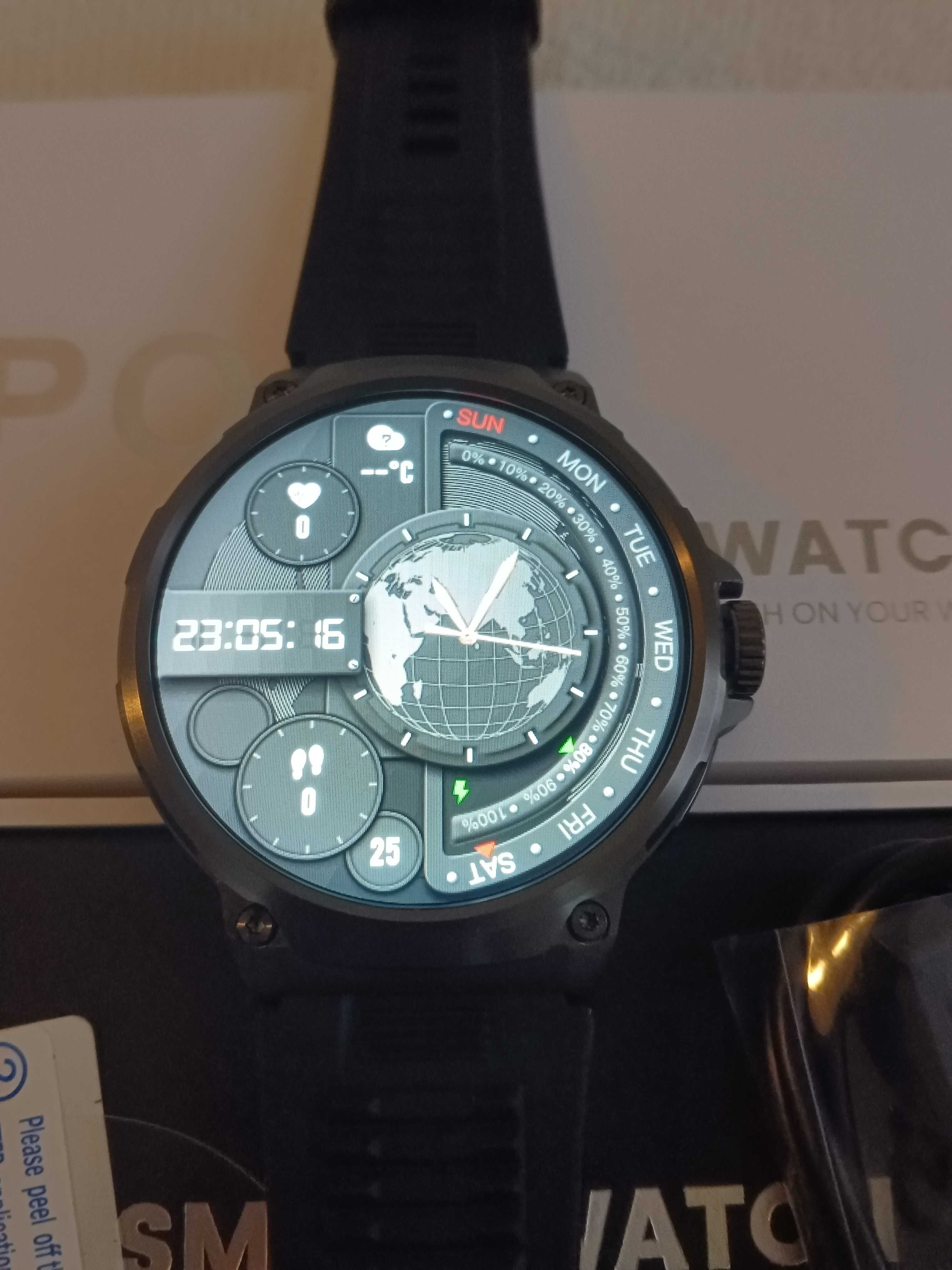 SmartWatch Inteligentny V69 1.85 calowy okrągły ekran HD