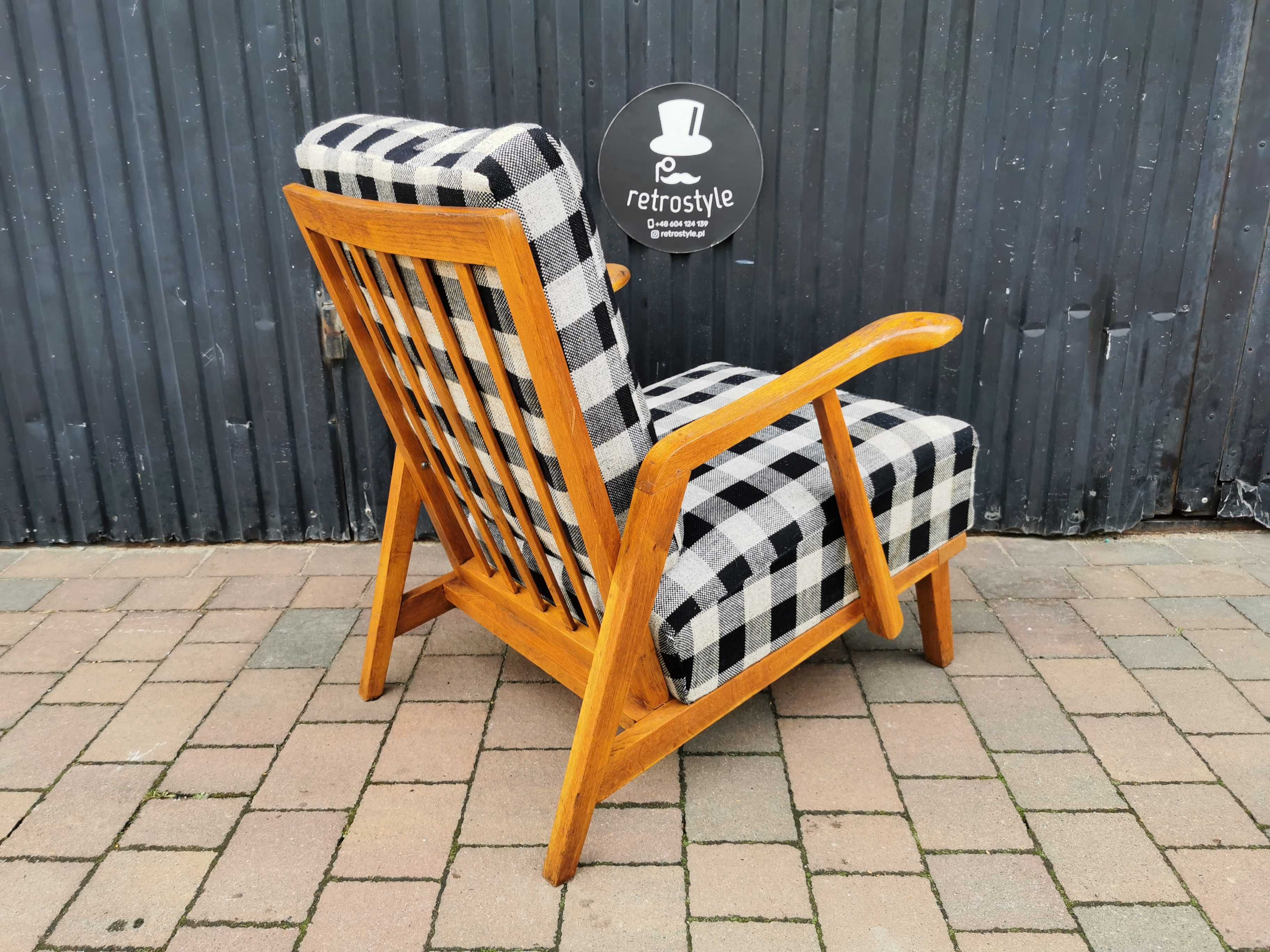 Fotel Krásná Jizba/ÚLUV, Czechosłowacja '40-50 Design, Prl- RZADKOŚĆ!
