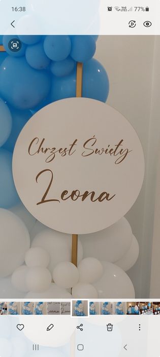 Tablica Chrzest Leona 50 cm