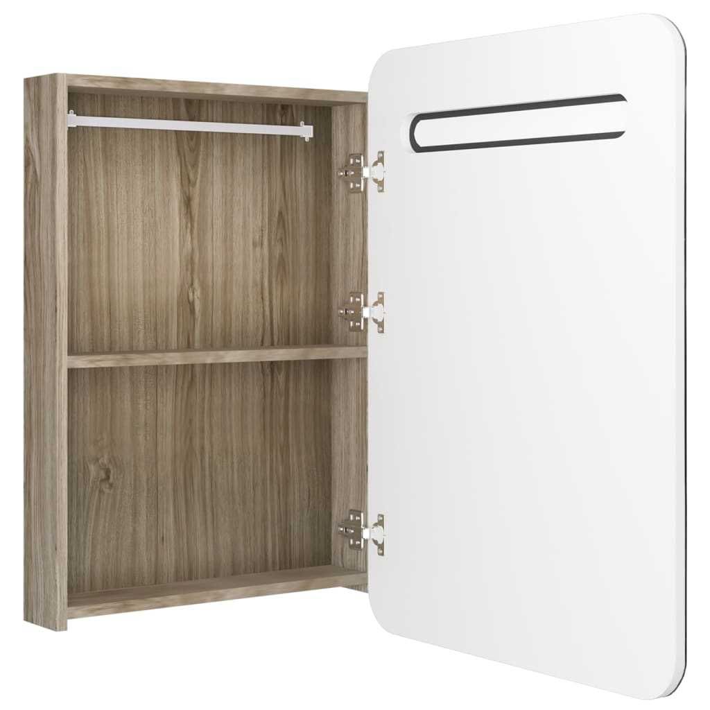 Szafka Łazienkowa Naścienna Wisząca z Lustrem LED vidaXL 60x80 cm LED