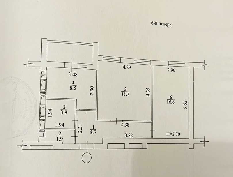D1A  Продам 2 к.кв. 60.2кв.м, 6/9, ЖК Птичка