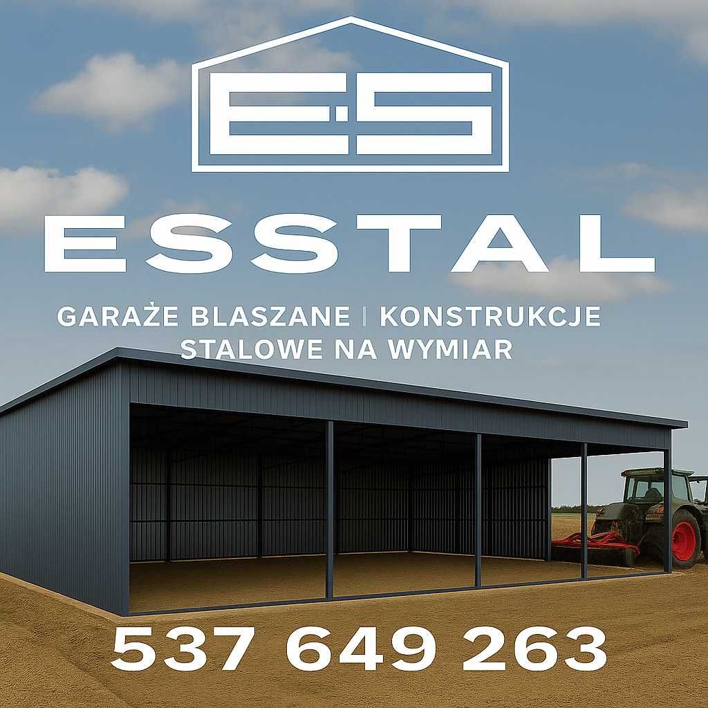 Wysoki Garaż Blaszany | Zadaszenie na auto | Carport | Wiata - ESSTAL*