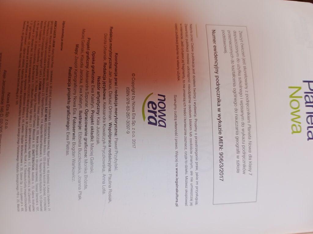 Zeszyt ćwiczeń klasa 7do geografii