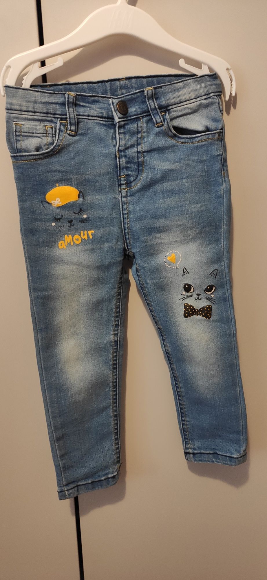 Spodnie jeansowe dla dziewczynki rozm. 98 idealne jeansy