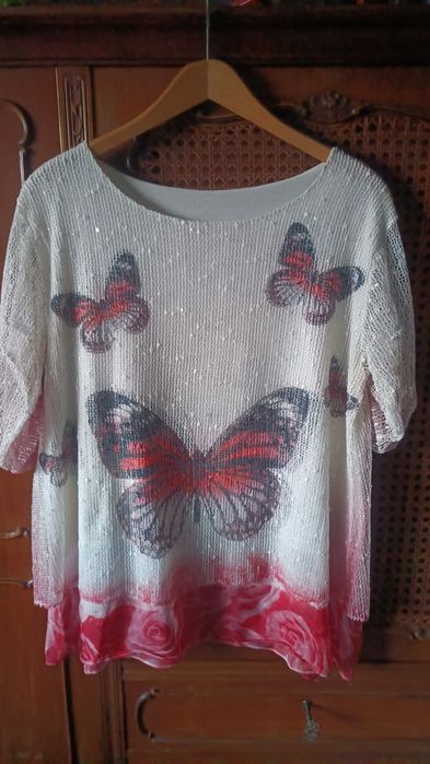 Bluzka z motylami Made in italy