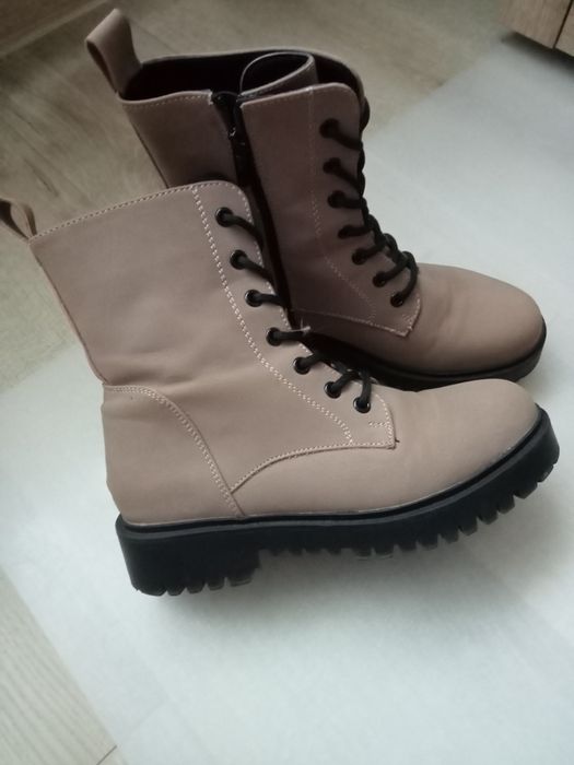 Buty za kostkę kolor ciemny beż