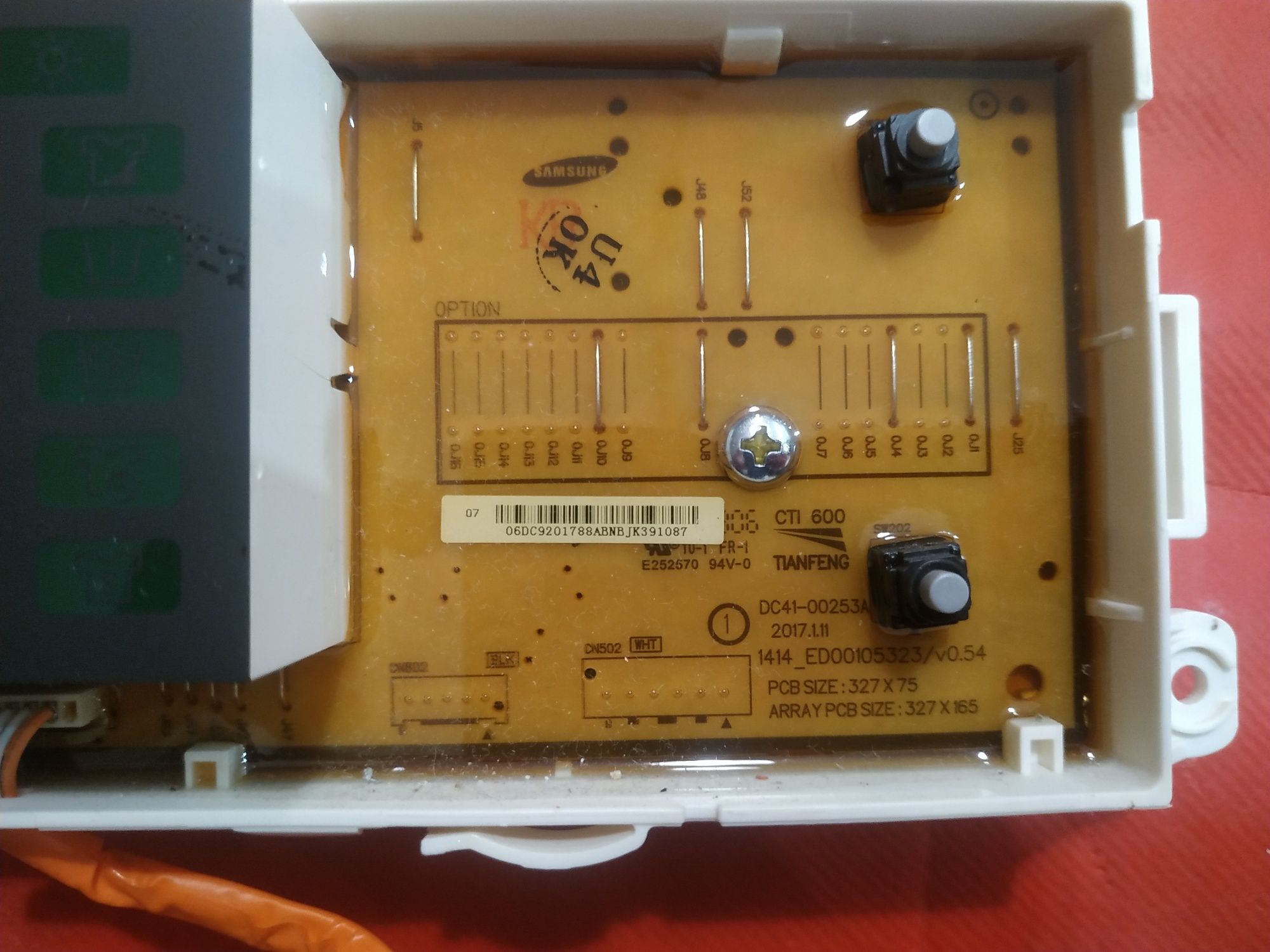 Moduł pralki Samsung - DC41/00253A - programator, sterownik, panel