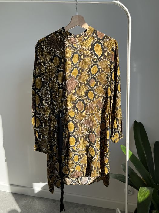 Sukienka ZARA Z1975 mini stójka wężowa z nadrukiem wąż