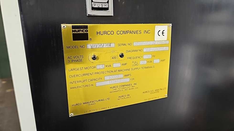4-osiowe centrum obróbcze CNC Hurco VMX50, 2005 rok, Frezarka CNC
