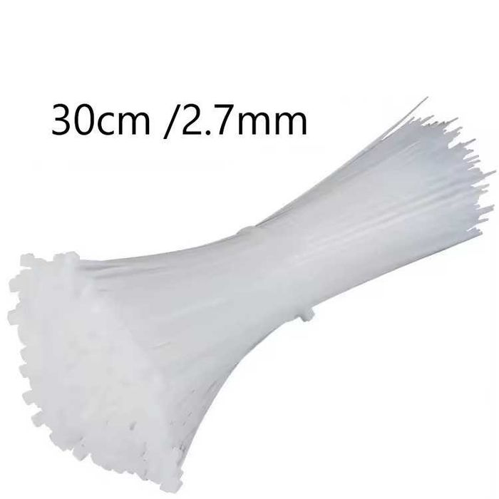 Opaski zaciskowe 30 cm 2.7 mm – mocne trytytki do kabli 100 szt.