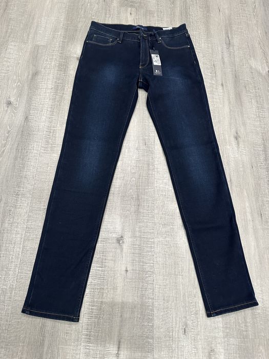 Штани джинсові флісові темно-сині нові розмір 29