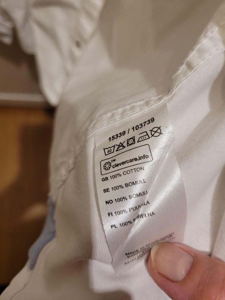 Koszula chłopięca biała r.134