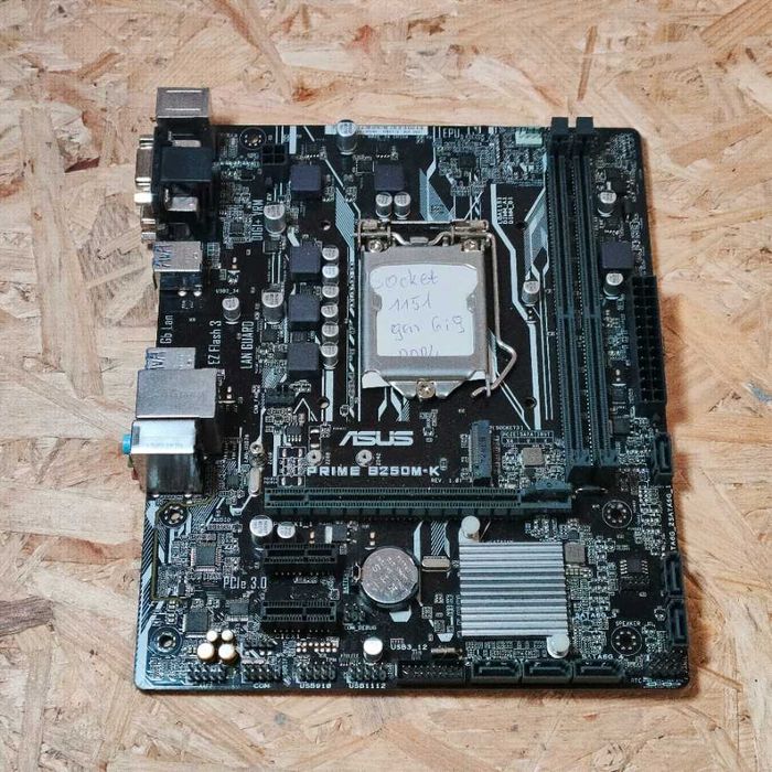 PŁYTA ASUS PRIME B250M-K 1151 DDR4 M.2 USB 3.0 socket 1151 Gen. 6-9